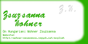 zsuzsanna wohner business card